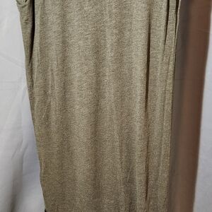 Madewell Size L Heather Olive Green Midi-Dress